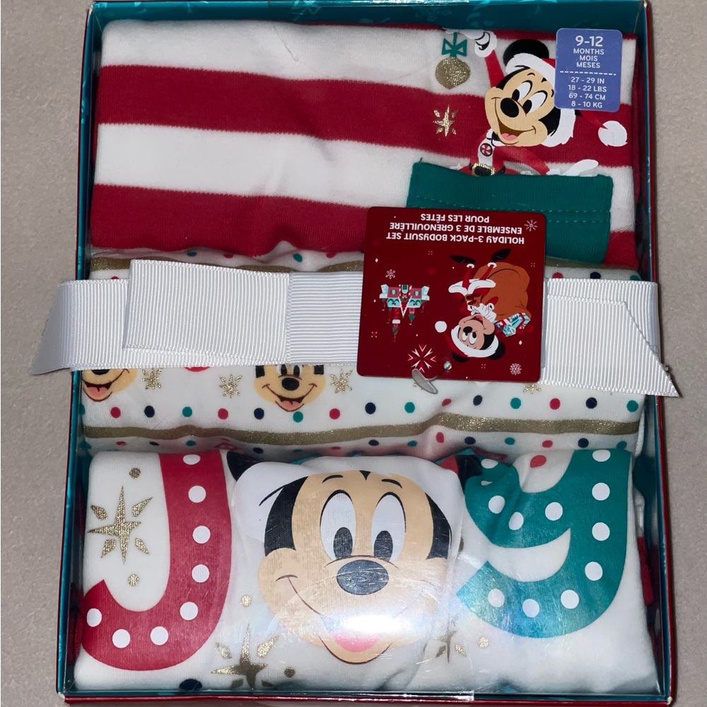 Disney Mickey Mouse Holiday Bodysuit Set